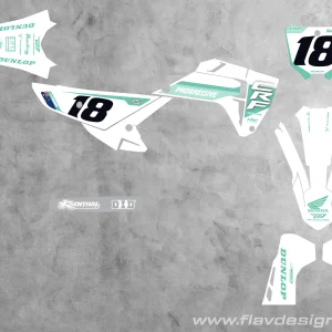 Kit déco Honda 250/450 CRF HRC 2026 Teal